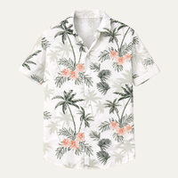 Ignatius | Palm Tree Print Short Sleeve Summer Shirt for Men