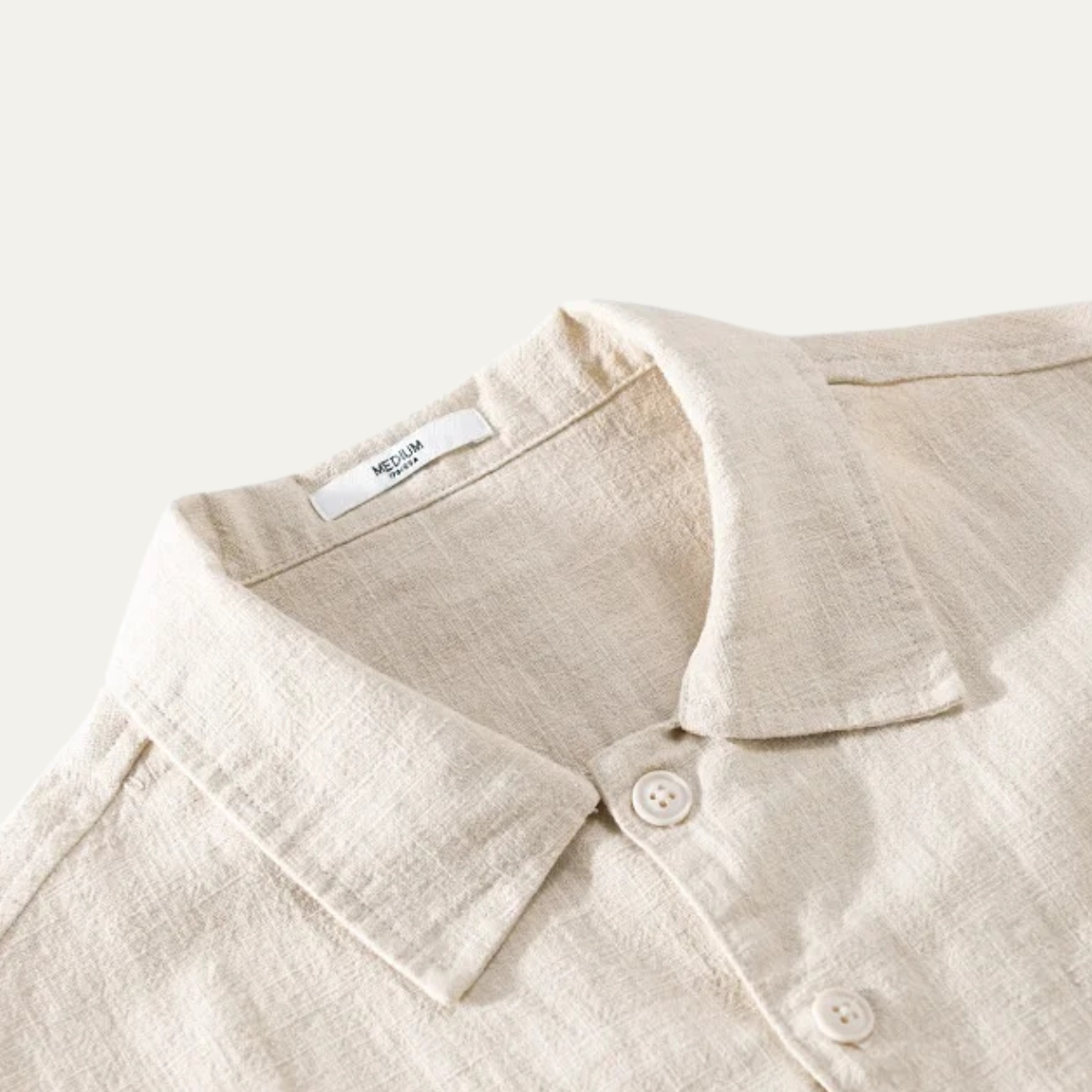Sterling linen shirt jacket fabric texture detail