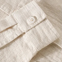 Sterling linen shirt jacket patch pocket detail