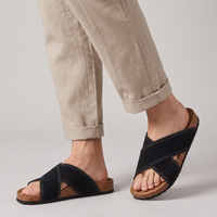 Christian | Men's Cross Strap Casual Slide Sandals