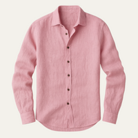 Brindley linen shirt in Pink