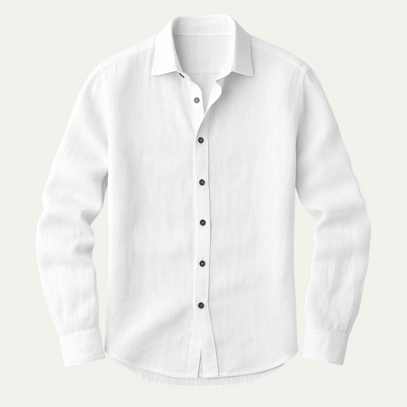 Brindley linen shirt in White