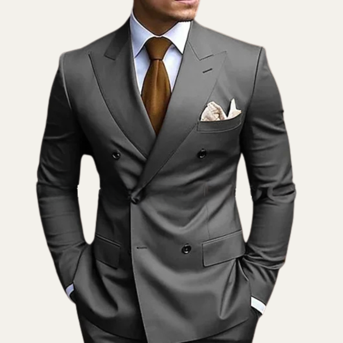 Maxwell double breasted suit Grey