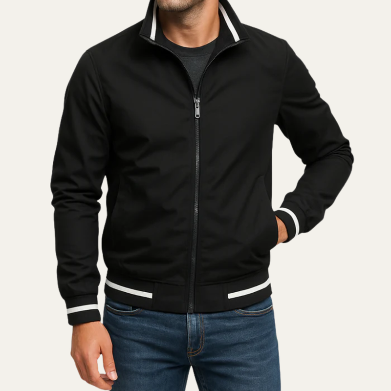 Cedric Zip Jacket Black