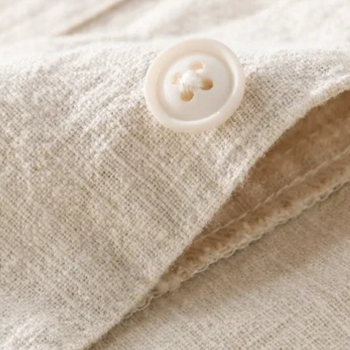 Sterling linen shirt jacket collar detail