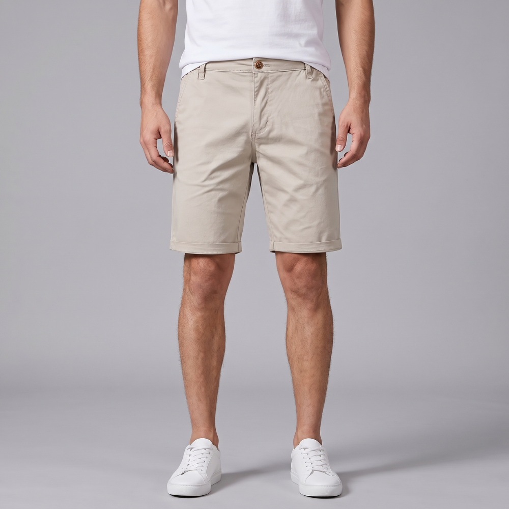 Fraser | Men's Summer Chino Shorts, Cotton Stretch Casual Beach Shorts