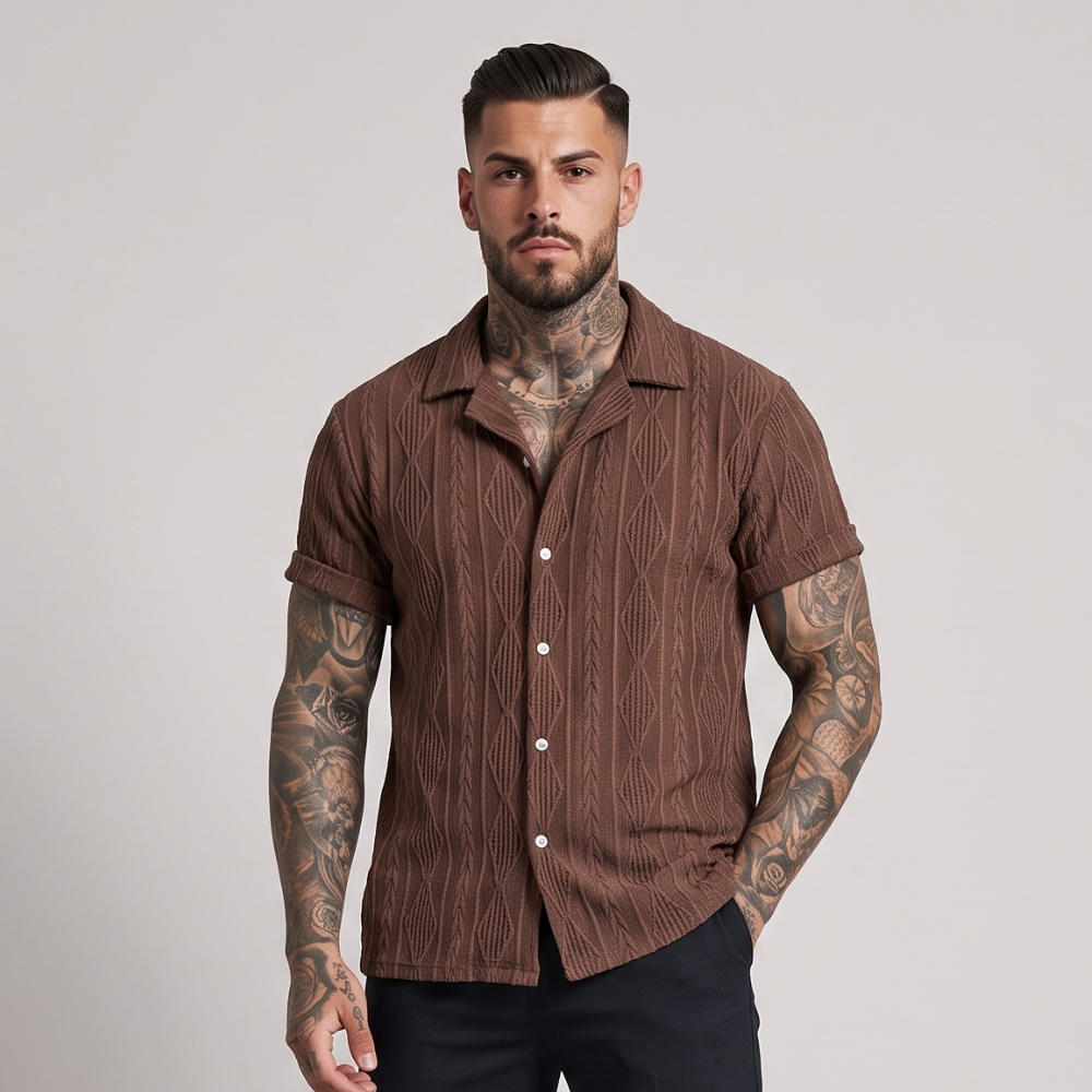 Owen | Textured Short Sleeve Summer Shirt