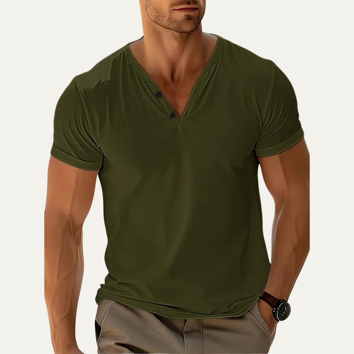 Callum t shirt in Army Green