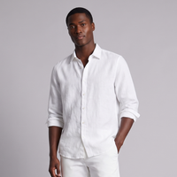 Xavier | Solid Colour Cotton Linen Button-Up Summer Shirt