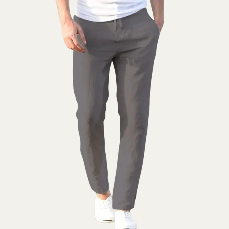 Gabriel | Men's Breathable Lightweight Elastic Linen Trousers