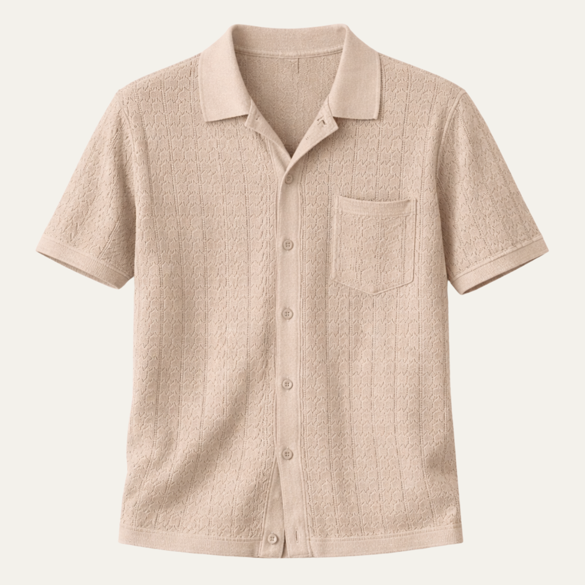 Lamont | Casual Knit Button Down Summer Shirt