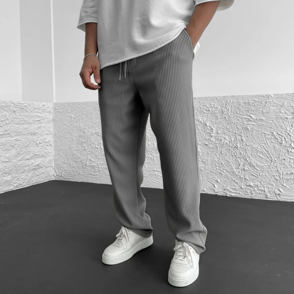 Horace Ribbed Drawstring Trousers