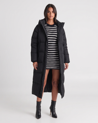 Winifred | Longline Hooded Quilted Puffer Jacket
