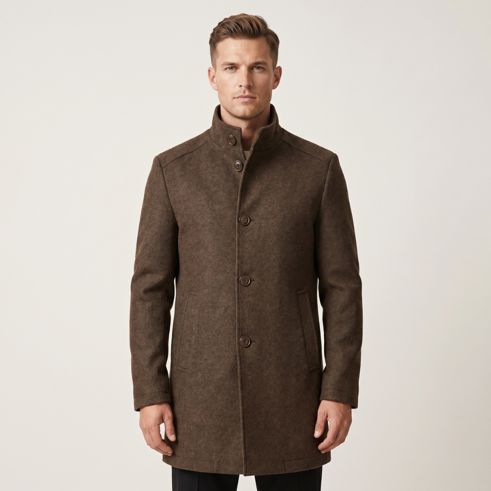 Egerton overcoat styling detail, second view