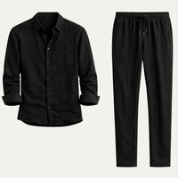 Victor | Linen Blend Shirt and Trousers Two Piece Set