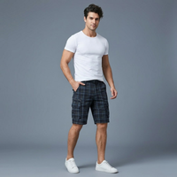 Glenn Plaid Cargo Shorts Black