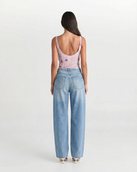 Cora | Wide Leg Front Seam Jeans