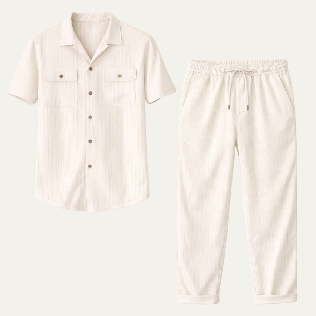 Algernon linen matching set styling detail