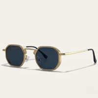 Charlie | Retro Hexagon Metal Frame Sunglasses
