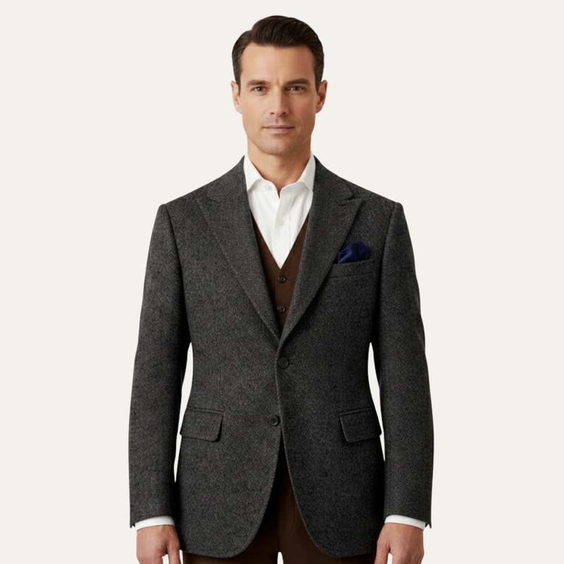 Llewellyn | Single Breasted Business Tweed Blazer