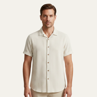 Oliver | Waffle Knit Short Sleeve Button-Up Shirt