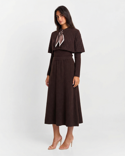 Nora | Fine Gauge Knit Midi Dress Co-ord Set