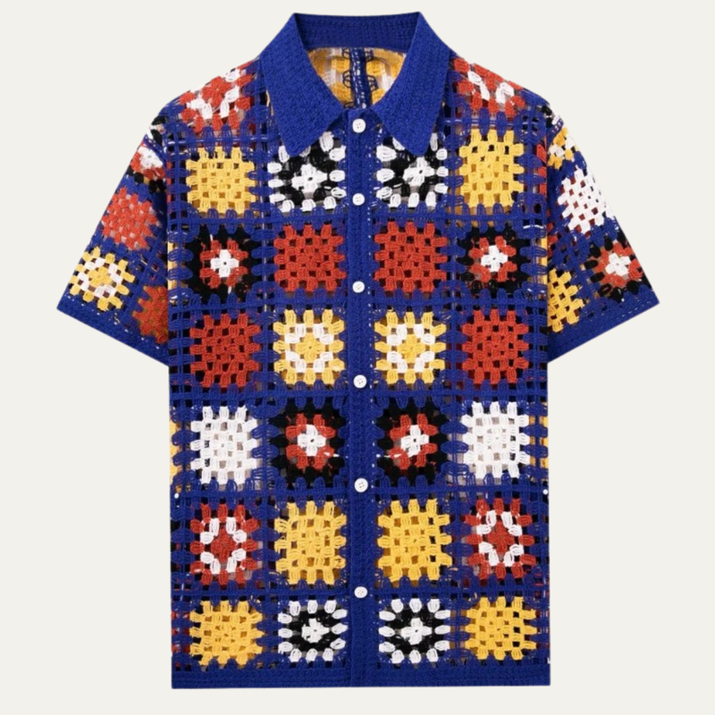 Aldous crochet polo shirt