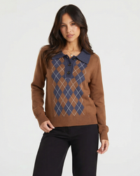 Nora | argyle knit top