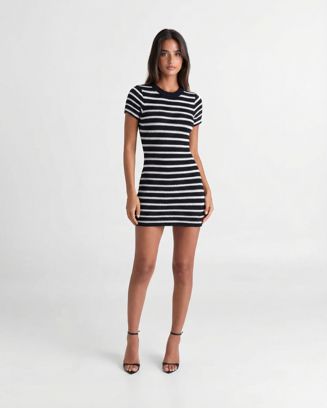 Pearl | striped mini dress