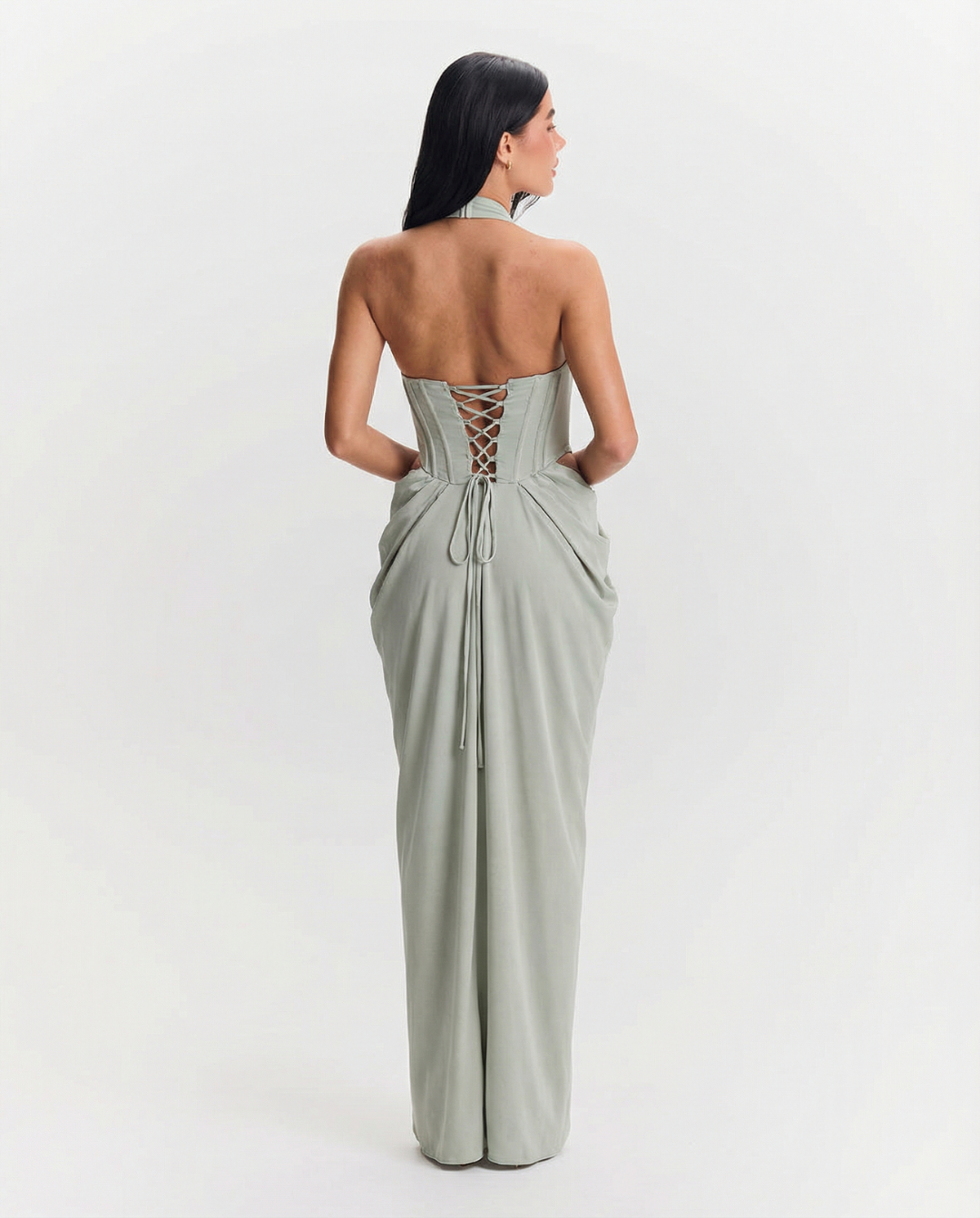 Jemima | halter neck maxi dress