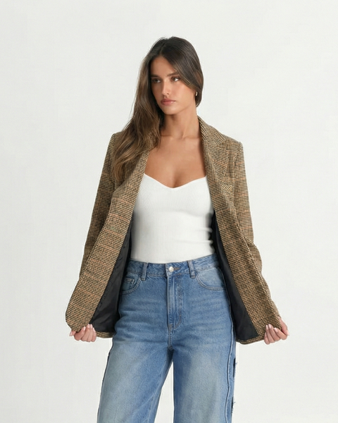 Summer | Check Lined Tailored Blazer
