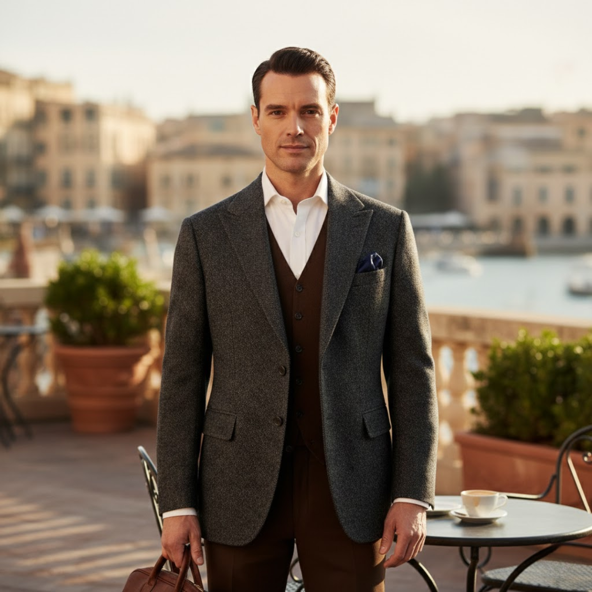 Llewellyn | Single Breasted Business Tweed Blazer
