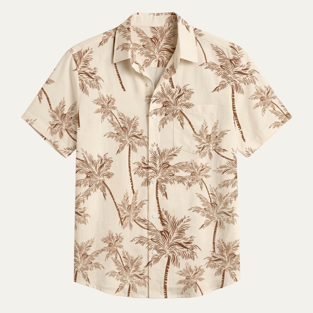 Ignatius | Palm Tree Print Short Sleeve Summer Shirt for Men