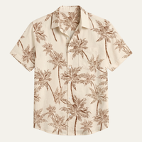 Ignatius | Palm Tree Print Short Sleeve Summer Shirt for Men