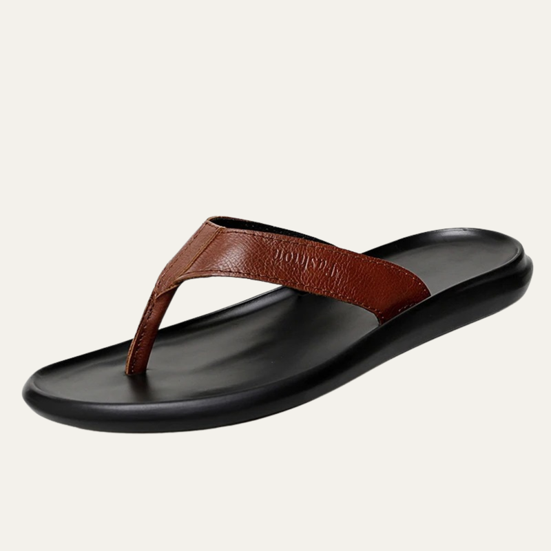 Kirk | Leather Thong Summer Flip Flops