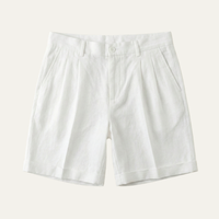 Frank | Lightweight Folded Hem Linen Shorts