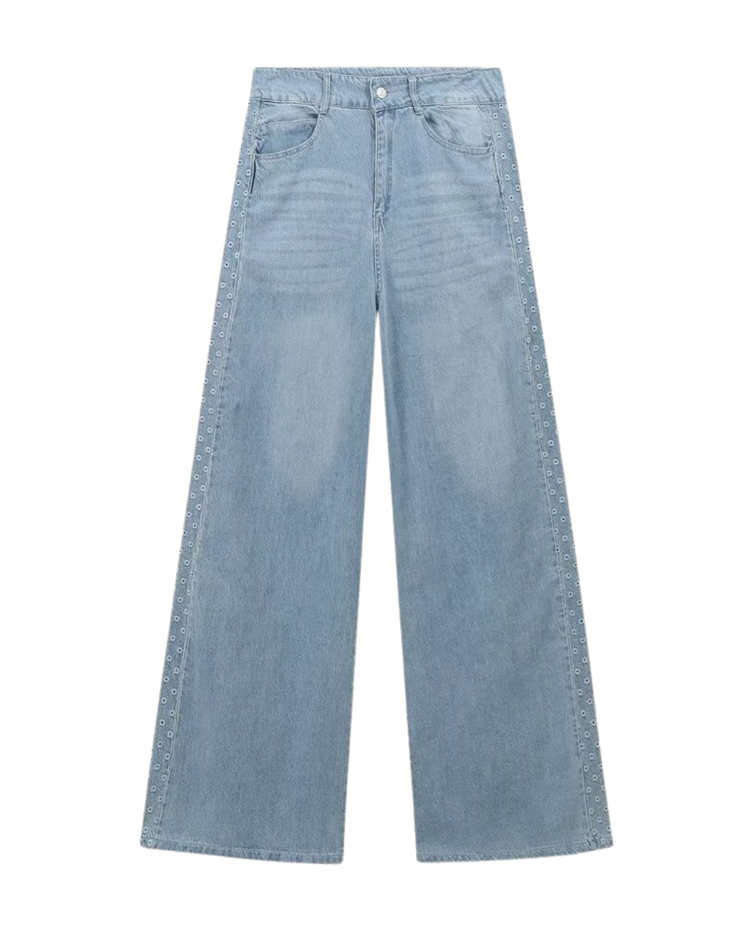 Stella | Wide Leg Studded Jeans