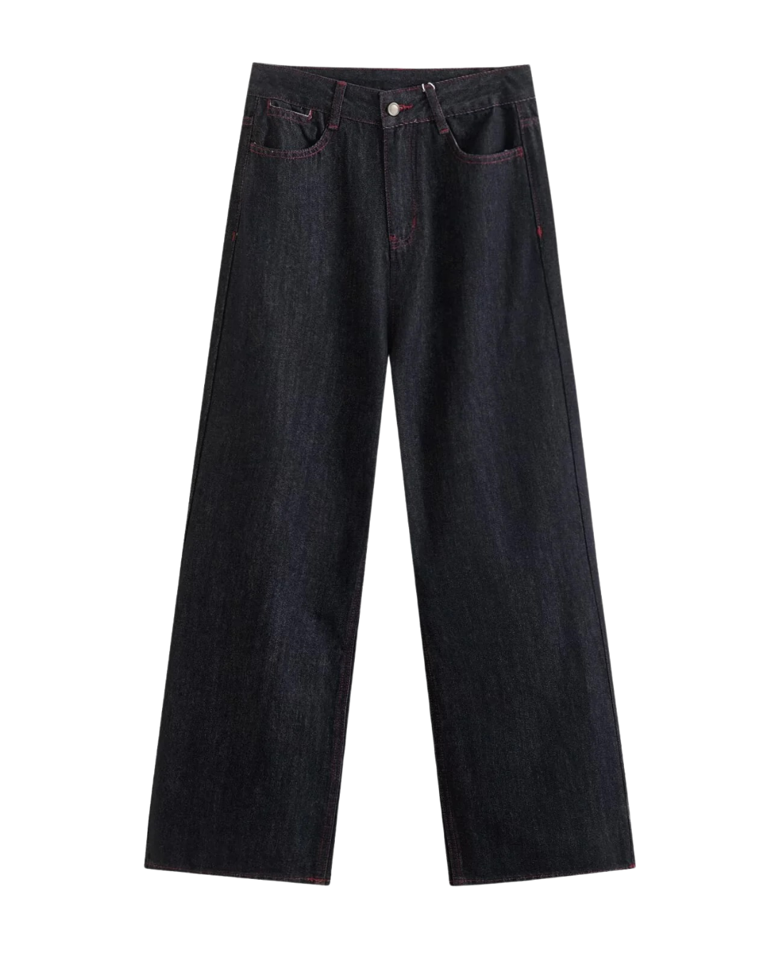 Sadie | Wide Leg Contrast Stitch Jeans