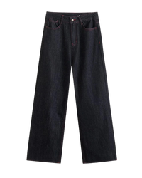 Sadie | Wide Leg Contrast Stitch Jeans