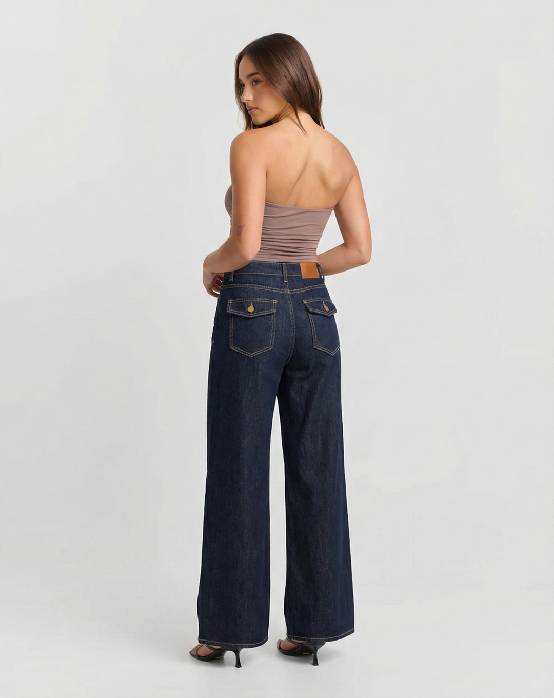 Bethany | Dark Wash Wide Leg Jeans