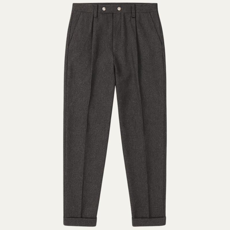 Hewitt pleated straight leg trousers