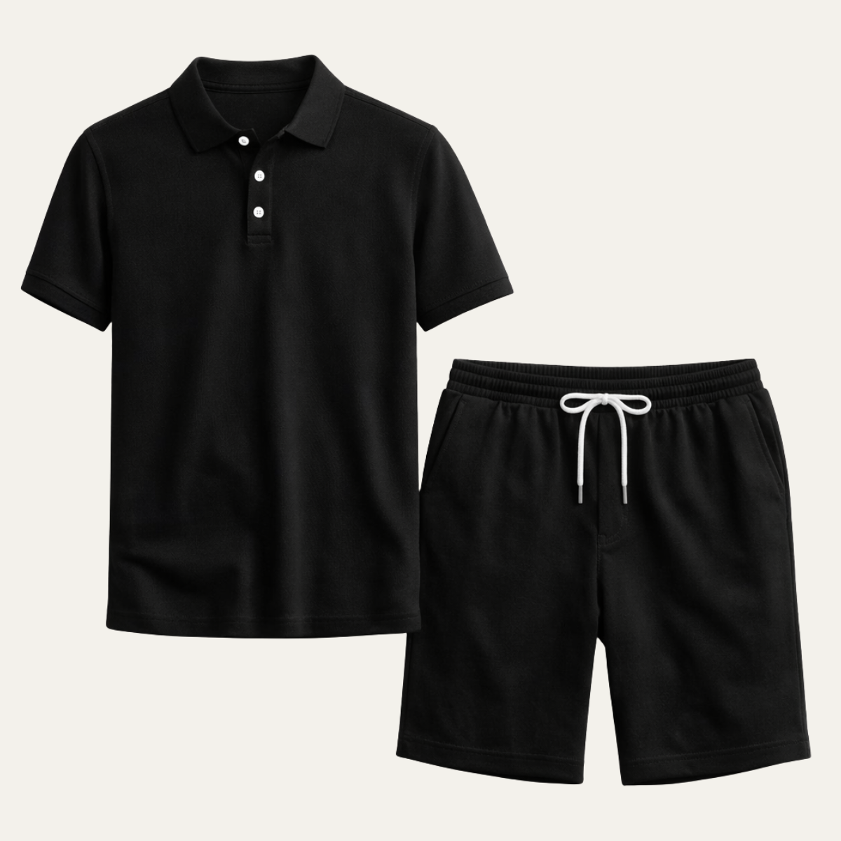 Cyrus | Summer Polo Shirt and Shorts Two Piece Set