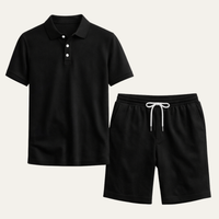 Cyrus | Summer Polo Shirt and Shorts Two Piece Set
