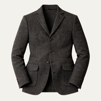 Lucian | Single Breasted Fishbone Tweed Blazer