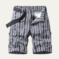 Gideon | Relaxed Vertical Stripe Cargo Shorts for Men