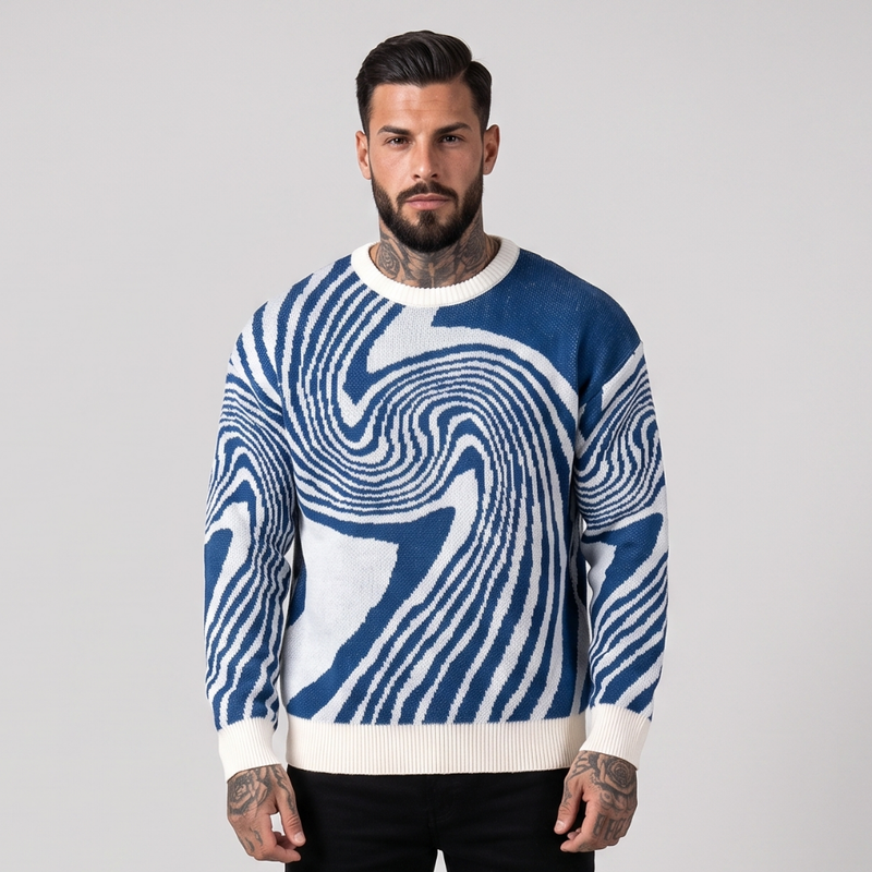 Ernest | Men's Premium Merino Wool Jacquard Knit Jumper