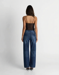 Elodie | Wide Leg Side Stripe Jeans