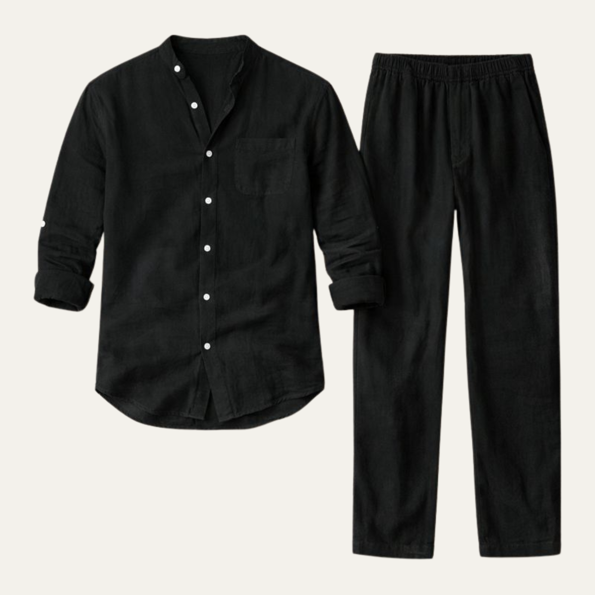 Pablo | Men's Summer Linen Shirt and Trousers Two-Piece Set
