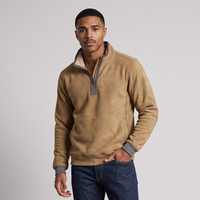 Chadwick | Men's Quarter Zip Sherpa Sweatshirt Tan Fleece Lined