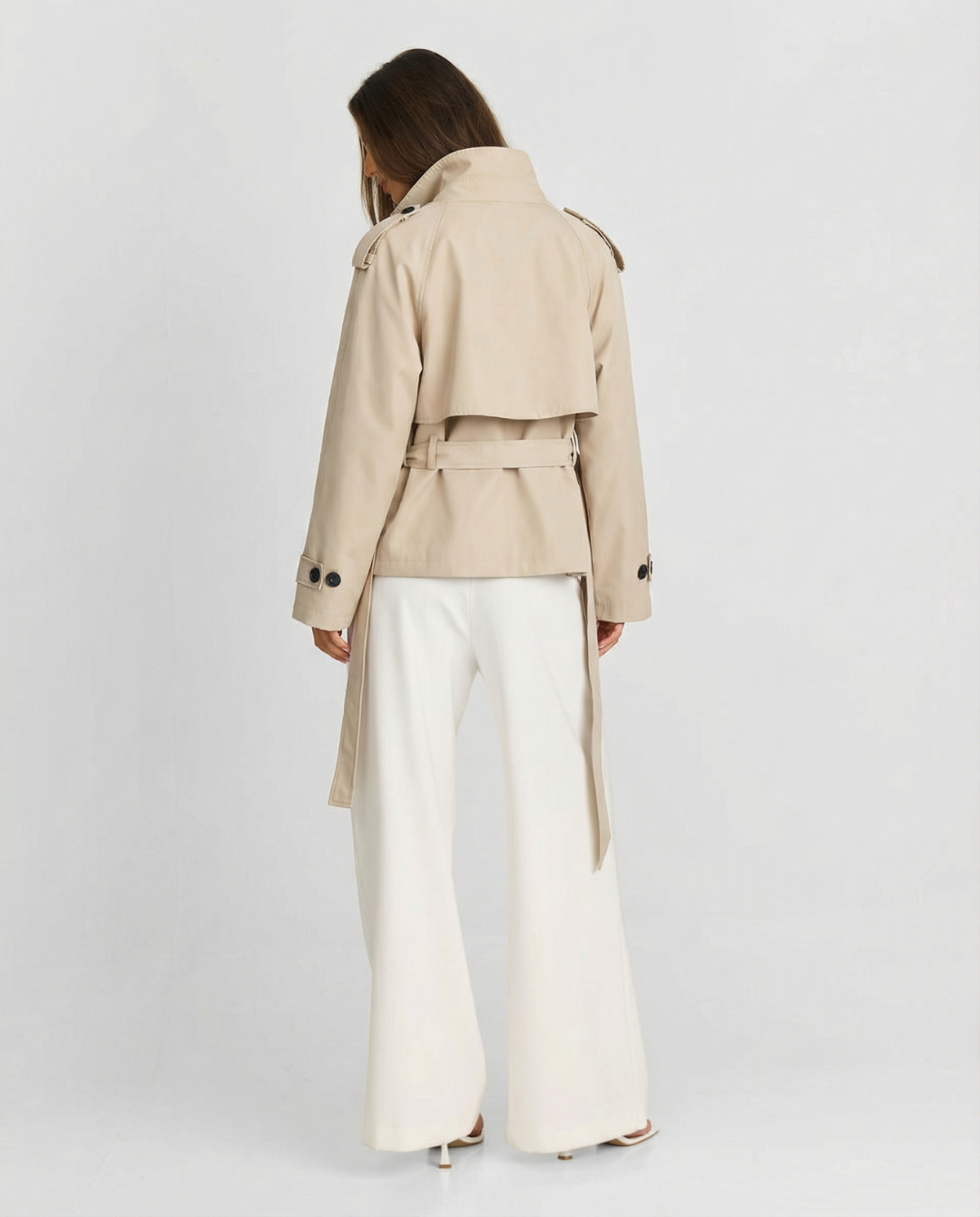 Nancy | cropped trench coat